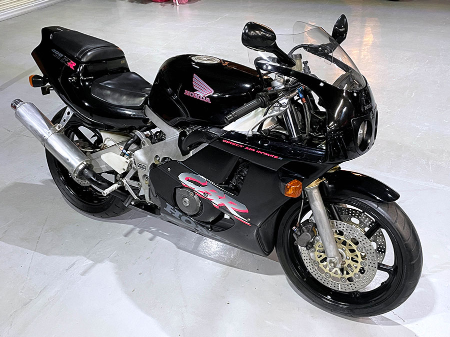 CBR400RR アッパーカウル 左右 赤/白紫 MV4 ホンダ 純正 中古