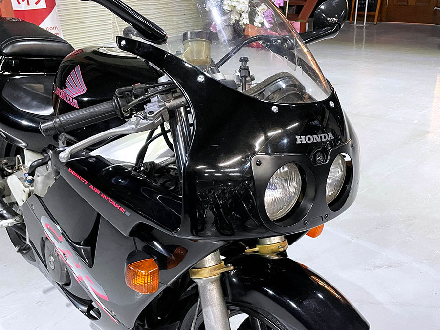CBR400RR アッパーカウル 左右 赤/白紫 MV4 ホンダ 純正 中古